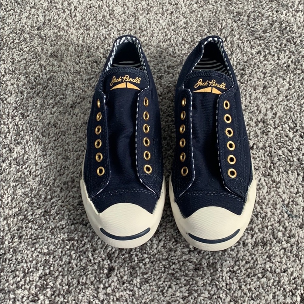 Ltd Edition Jack Purcell Navy Gold Converse slip